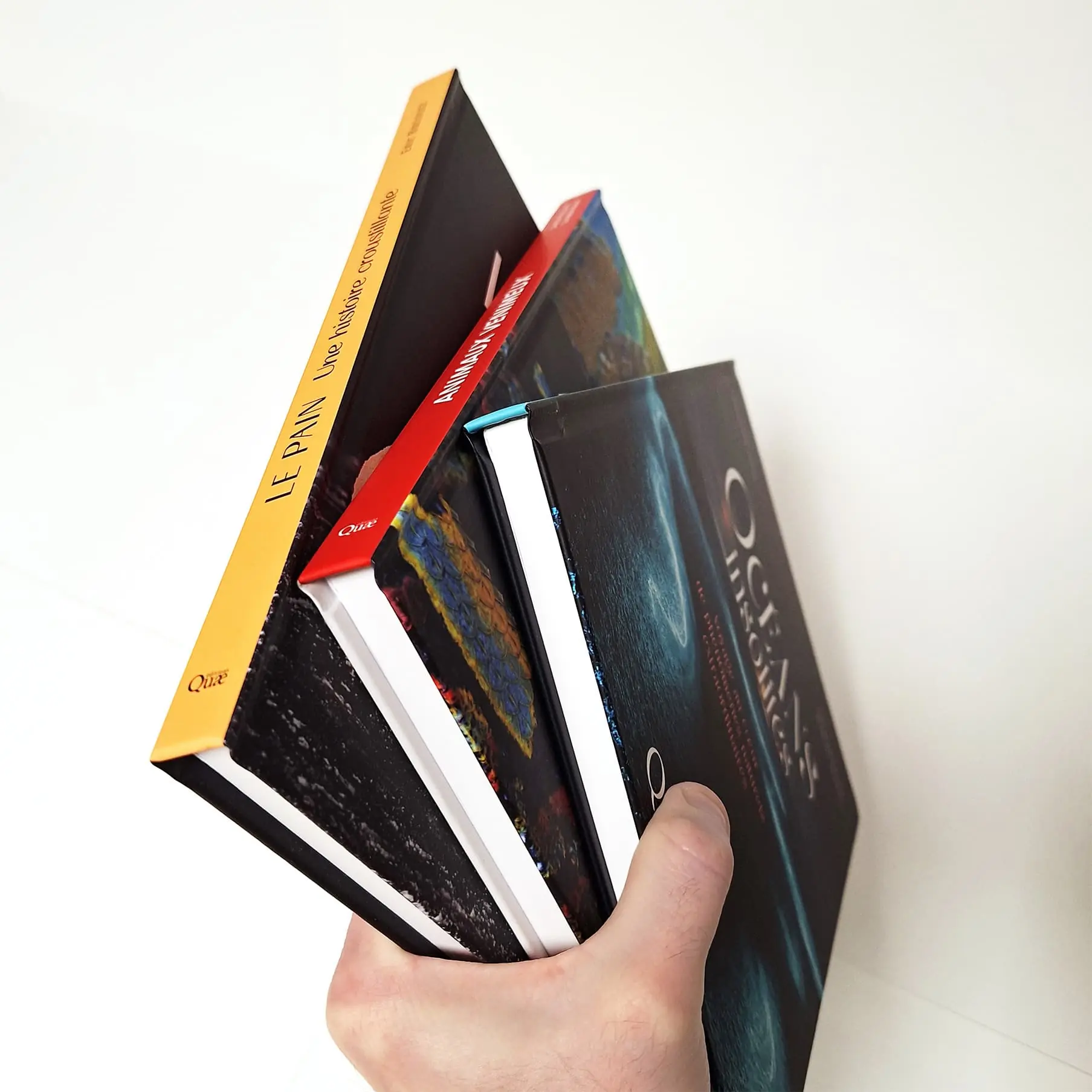 Tranches de Livrets en contre‑collage avec couverture rigide