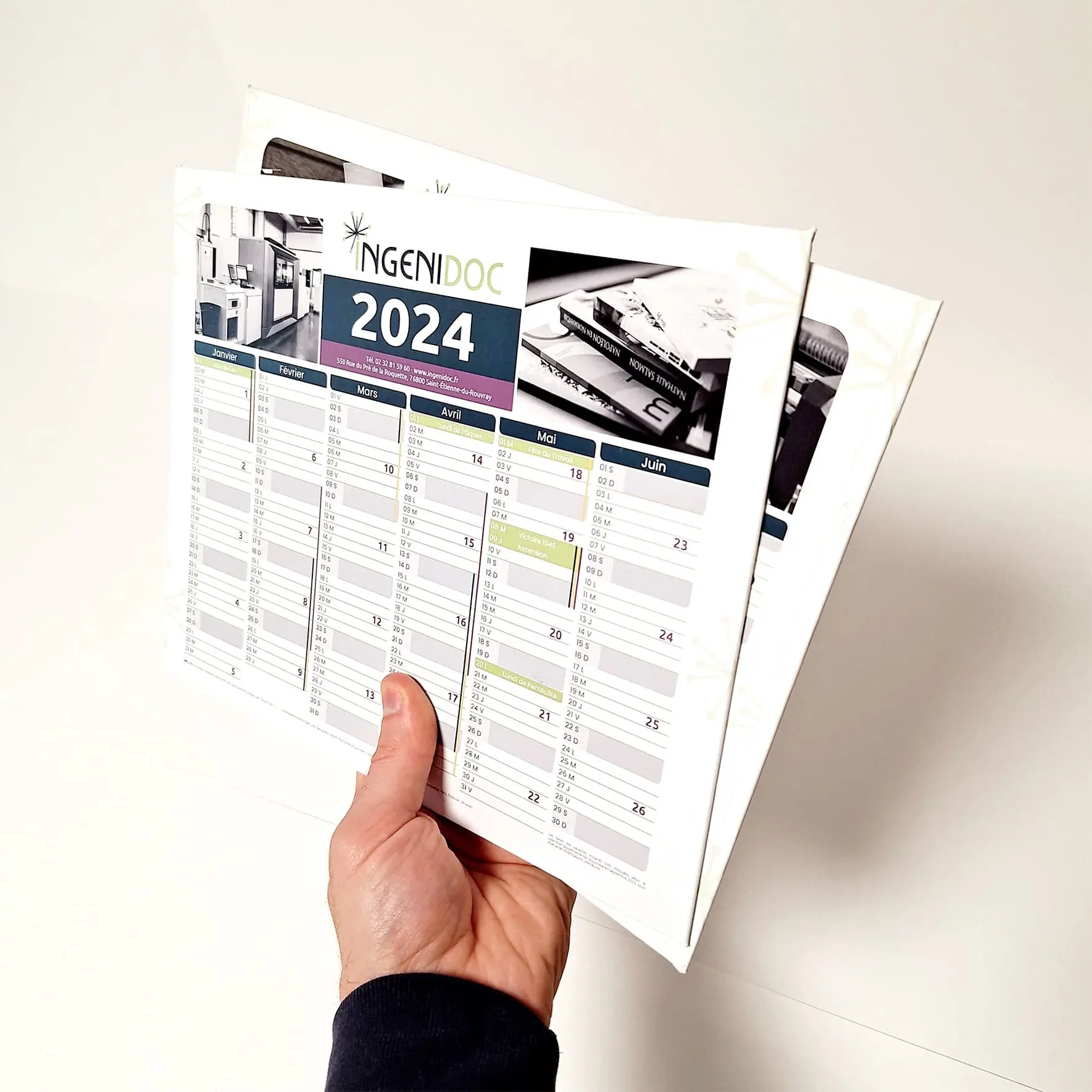 Calendrier 2024 vu en perspective