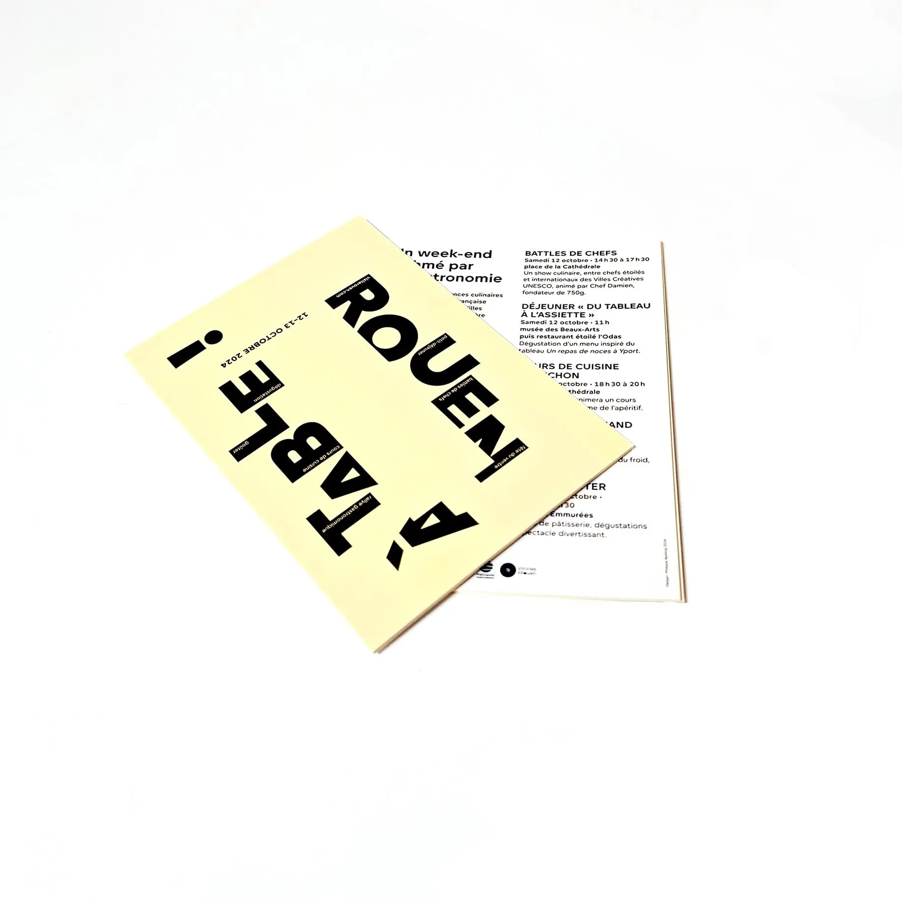 Flyer d'événement pour Rouen à Table