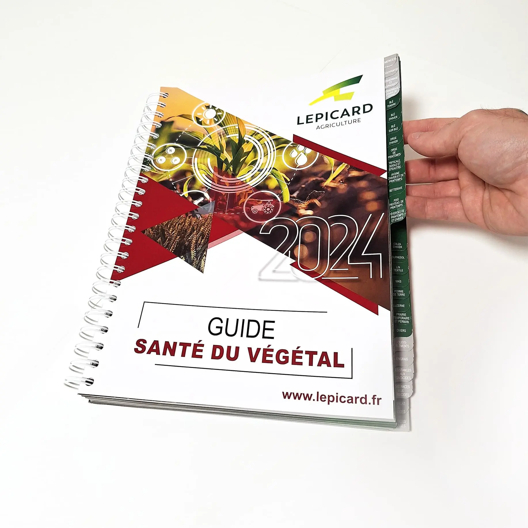 Livret avec onglet répertoire LEPICARD Agriculture