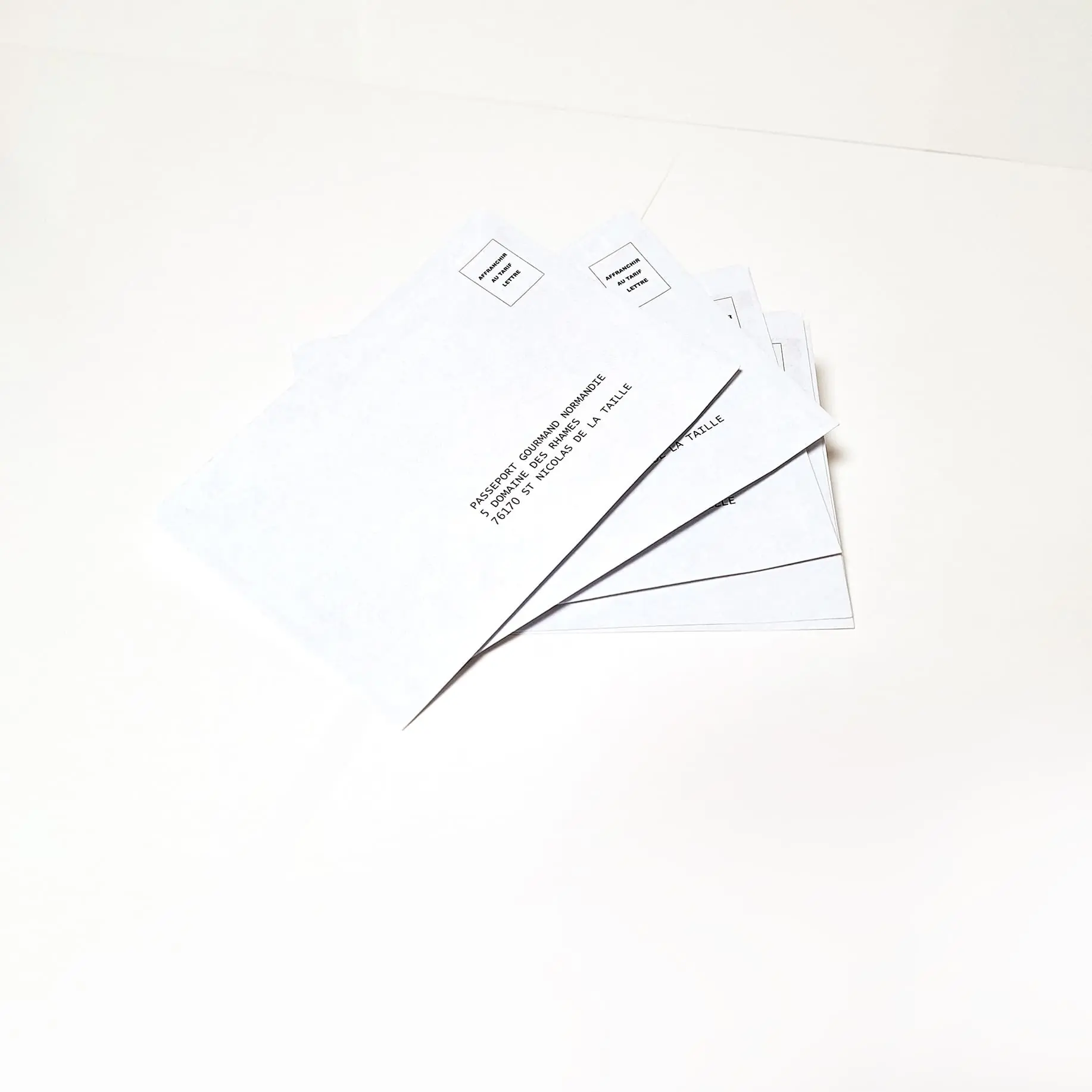 Petites enveloppes préimprimées