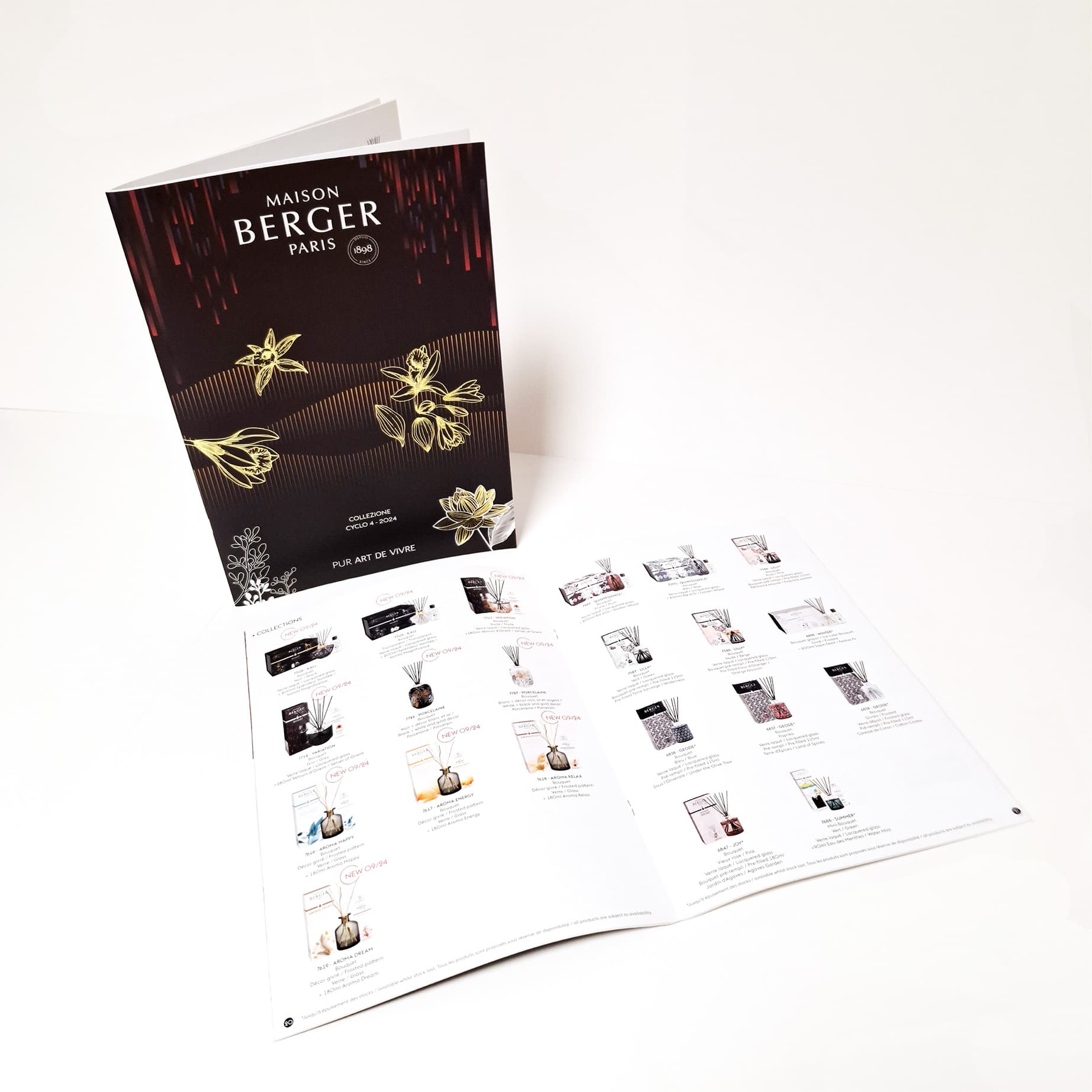 Magazine de parfum avec dorure