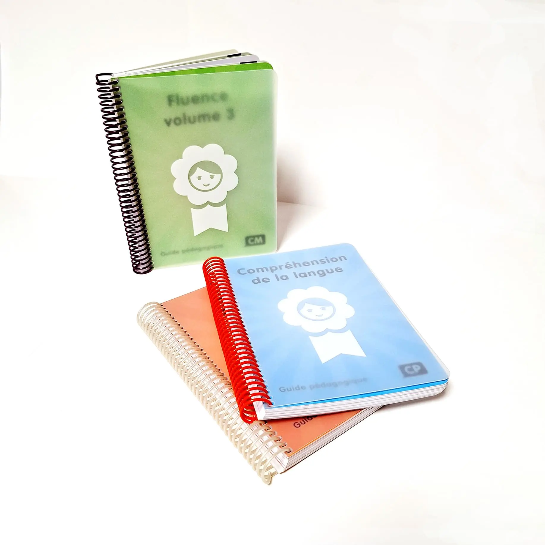 Carnets de cours en reliure spirale des éditions LA CIGALE